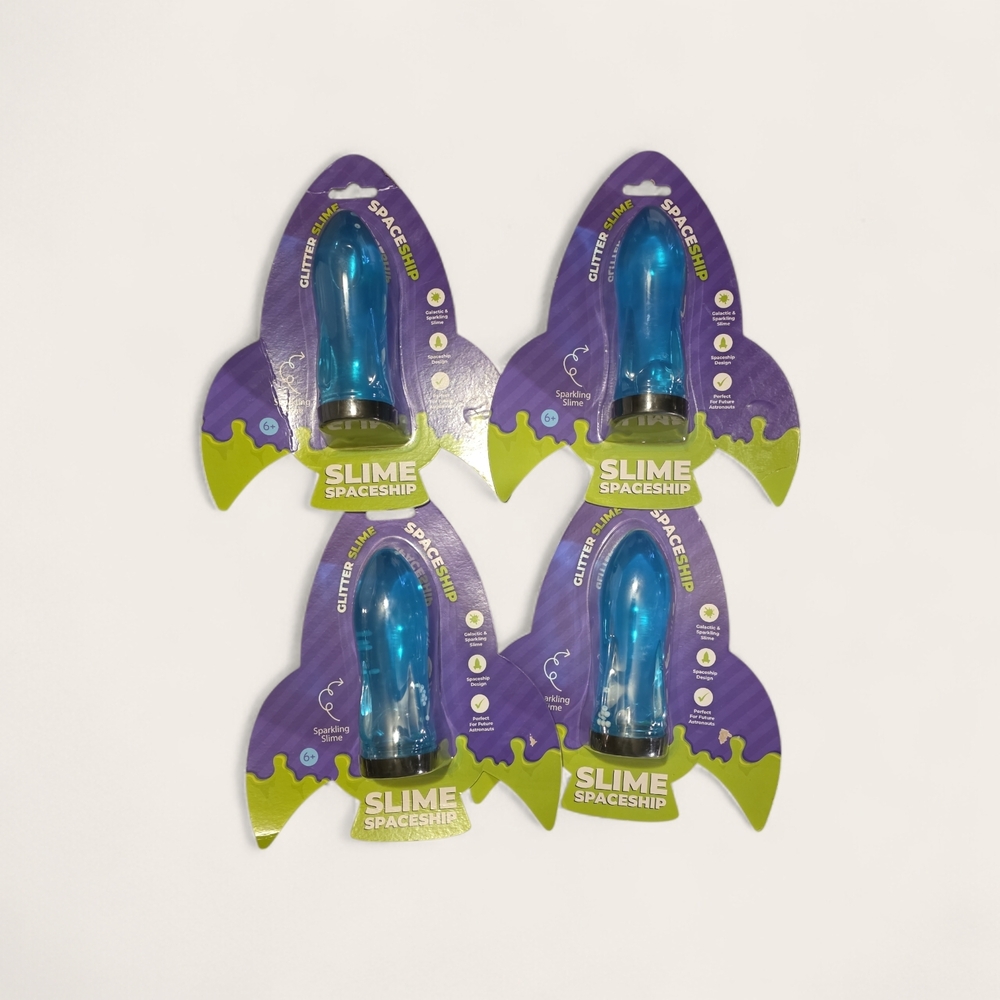 4 Packs of Glitter Slime‎ Spaceships